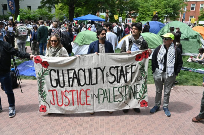 Faculty protest for Gaza