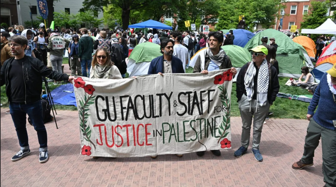 Faculty protest for Gaza